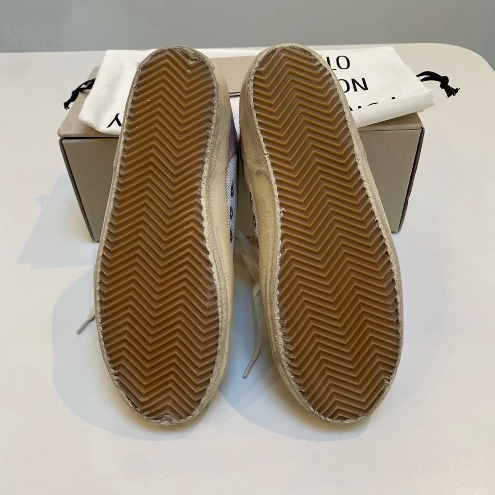 Golden Goose Superstar Sneaker Cream Antique Pink Suede/Leopard sz 37 New in Box - Picture 11 of 17